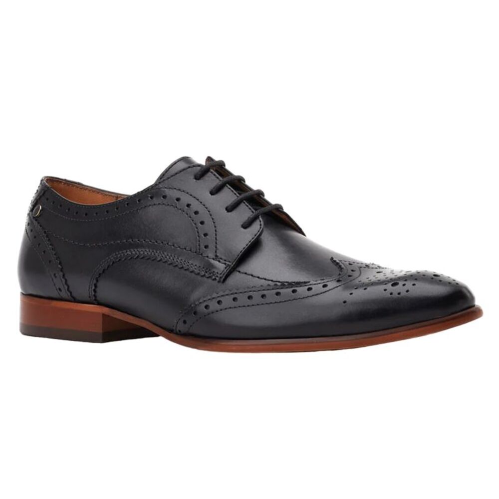 Base London Mens Barbera Leather Brogues / Black